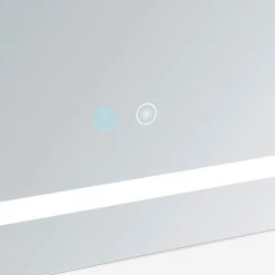 AQUADOM Daytona LED Lighted Bathroom Fog Free Dimmable Mirror 60"x30"x1" -Laural Home Shop a8c142870c60a735 1535 w800 h800 b0 p0