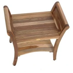 EcoDecors EarthyTeak Symmetry 24" Teak Shower Bench With Shelf And LiftAide Arms 9 EcoDecors EarthyTeak Symmetry 24" Teak Shower Bench With Shelf And LiftAide Arms -Laural Home Shop a8c19fe70a2ed3ee 8235 w800 h800 b1 p0
