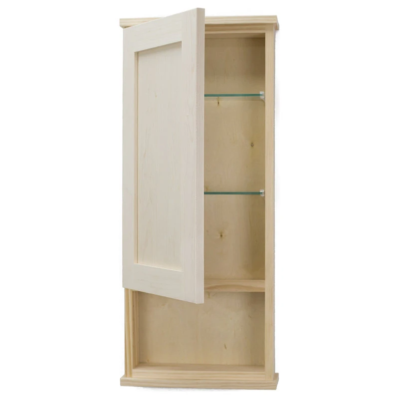 Timber Tree Cabinets 30" Orpheus On The Wall Cabinet With 6" Open Shelf 2.5" Deep 4 Timber Tree Cabinets 30" Orpheus On The Wall Cabinet With 6" Open Shelf 2.5" Deep - Image 2