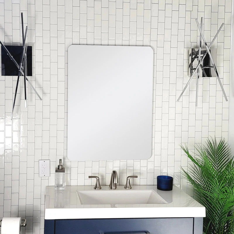 Decor Wonderland Fredrick Rectangular Modern Frameless Wall Bathroom Vanity Mirror, 19w X 27h 3 Decor Wonderland Fredrick Rectangular Modern Frameless Wall Bathroom Vanity Mirror, 19w X 27h