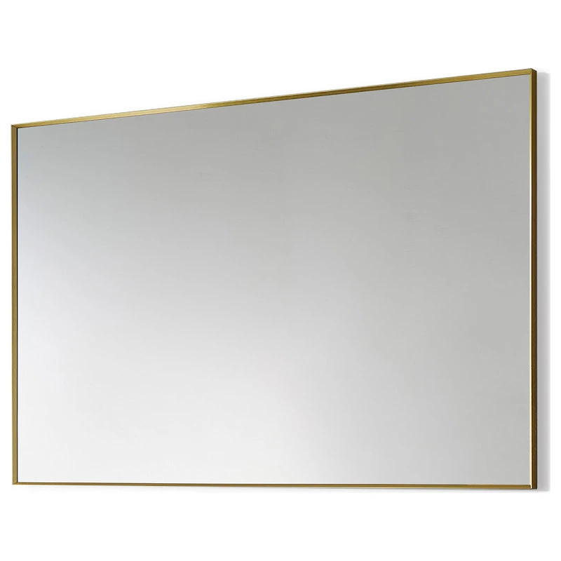 Altair Sassi Rectangle Bathroom/Vanity Aluminum Framed Wall Mirror, Brushed Gold, 48" 8 Altair Sassi Rectangle Bathroom/Vanity Aluminum Framed Wall Mirror, Brushed Gold, 48" - Image 6