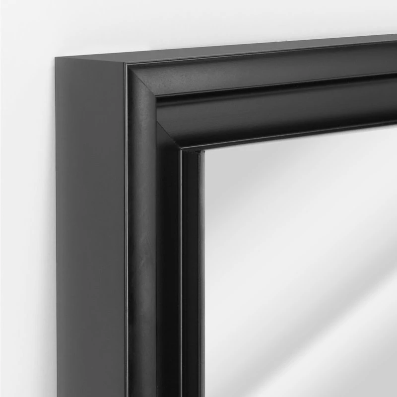 Head West, Inc. Head West Glossy Black Edge-to-Edge Float Framed Mirror - 26x38 7 Head West, Inc. Head West Glossy Black Edge-to-Edge Float Framed Mirror - 26x38 - Image 5