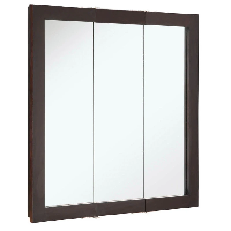 Design House Ventura Tri-View Medicine Cabinet Mirror 30", Espresso 3 Design House Ventura Tri-View Medicine Cabinet Mirror 30", Espresso