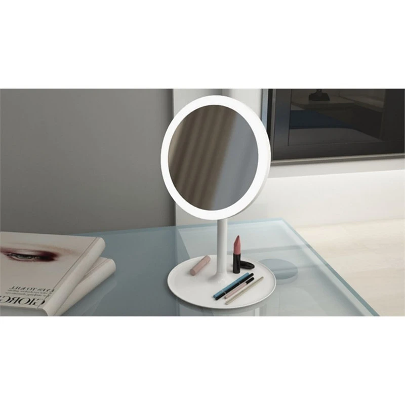 Fancy Bath Outlet LED Table Top Light Up Plastic Mirror In White 5 Fancy Bath Outlet LED Table Top Light Up Plastic Mirror In White - Image 3