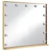 Meridian Furniture Hollywood Mirror, Gold Stainless Steel Frame