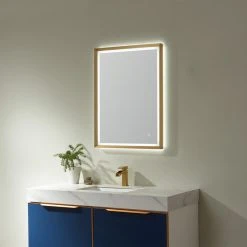 Vinnova 24'' Rectangle LED Lighted Accent Bathroom/Vanity Wall Mirror 16 Vinnova 24'' Rectangle LED Lighted Accent Bathroom/Vanity Wall Mirror -Laural Home Shop ab91c53501a9c2a4 6250 w800 h800 b0 p0