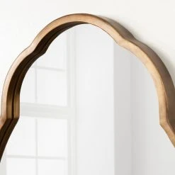 Uniek Magritte Scalloped Oval Wall Mirror, Gold 18x30 -Laural Home Shop ac215f30016f033a 4998 w800 h800 b0 p0