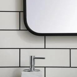 Elegant Furniture & Lighting Ellis Soft Corner Metal Rectangular Mirror, Black, 22"x30" 12 Elegant Furniture & Lighting Ellis Soft Corner Metal Rectangular Mirror, Black, 22"x30" -Laural Home Shop aca1ddc600958f76 0964 w800 h800 b0 p0