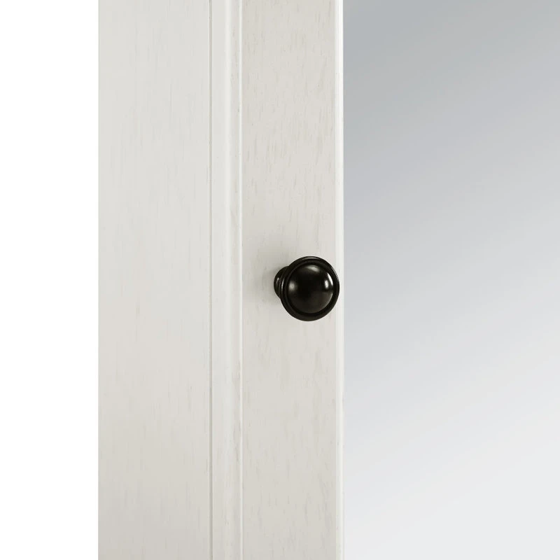 Crosley Seaside Mirrored Wall Cabinet Distressed White 11 Crosley Seaside Mirrored Wall Cabinet Distressed White - Image 9