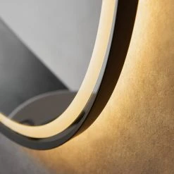 Altair Palme Round Framed Bathroom/Vanity LED Lighted Wall Mirror, Matte Black, 32" -Laural Home Shop acf1c723028610d7 8118 w800 h800 b0 p0