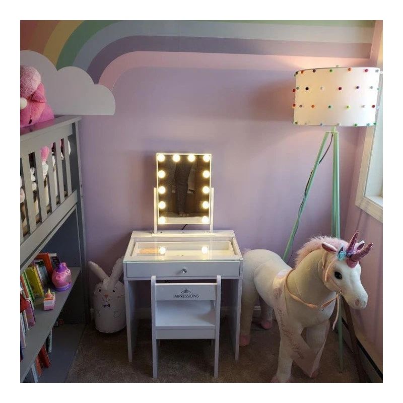 Impressions Vanity Company Hollywood Tri-Tone XL Makeup Mirror, White 8 Impressions Vanity Company Hollywood Tri-Tone XL Makeup Mirror, White - Image 6