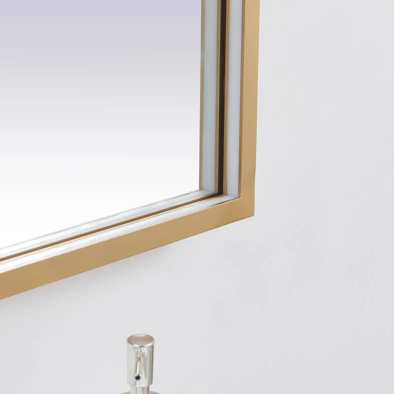 Elegant Furniture & Lighting Modern Brass Led Mirror 9 Elegant Furniture & Lighting Modern Brass Led Mirror - Image 7
