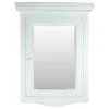 Renovators Supply Manufacturing Corner Medicine Cabinet White Hardwood Wall Mount With Easy Clean Mirror -Laural Home Shop ad615c500af33195 9993 w800 h800 b1 p0