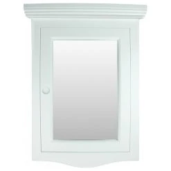 Renovators Supply Manufacturing Corner Medicine Cabinet White Hardwood Wall Mount With Easy Clean Mirror