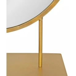 Uniek Rouen Round Metal Table Mirror, Gold 18x22 -Laural Home Shop ad71068f0cd57dbf 0370 w800 h800 b0 p0