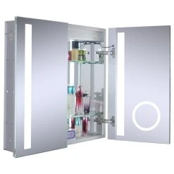 Innoci-usa Double Door Recessed LED Medicine Cabinet, 30x26 -Laural Home Shop ad81fc2a09935376 6312 w800 h800 b1 p0