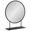 Uniek Rouen Round Metal Table Mirror, Black 18x22 -Laural Home Shop add1627d0cd57dbd 0405 w800 h800 b1 p0