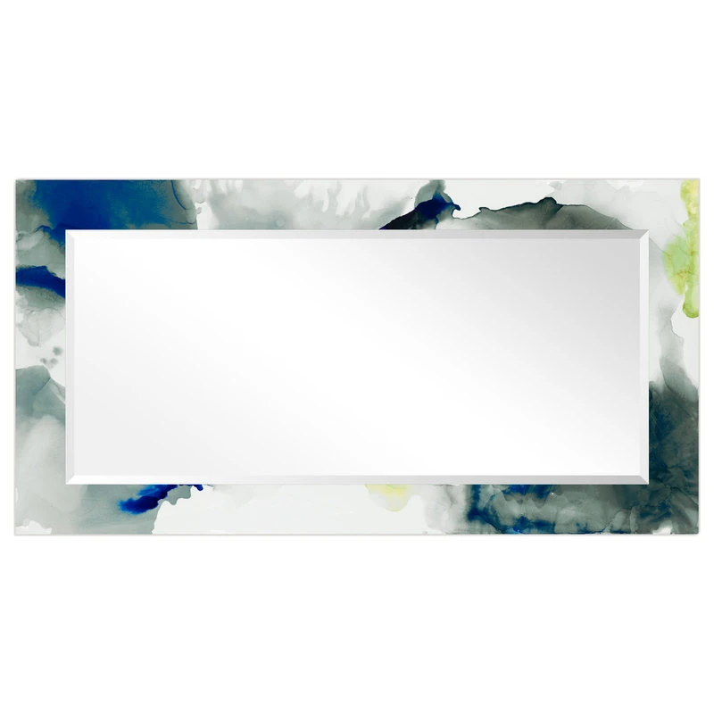 Empire Art Direct "Ephemeral" Beveled Mirror On Printed Abstarct Tempered Art Glass, 54"x28" 5 Empire Art Direct "Ephemeral" Beveled Mirror On Printed Abstarct Tempered Art Glass, 54"x28" - Image 3