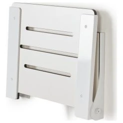 Seachrome Corporation Seachrome Silhouette Folding Wall Mount Shower Bench Seat, White Seat With White Frame -Laural Home Shop ae310970037bf316 2393 w800 h800 b1 p0