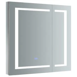 Fresca Spazio Bathroom Medicine Cabinet With LED Lighting, 30"x30"