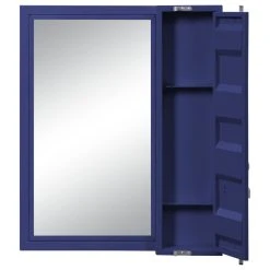 Acme Furniture ACME Cargo Vanity Mirror, Blue -Laural Home Shop ae616e530eea2e2b 4048 w800 h800 b1 p0