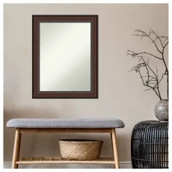 Amanti Art Harvard Walnut Non-Beveled Bathroom Wall Mirror - 22.5 X 28.5 In. 15 Amanti Art Harvard Walnut Non-Beveled Bathroom Wall Mirror - 22.5 X 28.5 In. -Laural Home Shop aec172fd02bddc80 6151 w800 h800 b1 p0