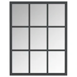 AE Bath Signature Trion Black Framed Window Pane Mirror
