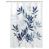 IDesign Leaves Fabric Shower Curtain, 72"x72", Navy And White -Laural Home Shop aef1bde40beb18b7 9799 w800 h800 b1 p0