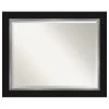 Amanti Art Eva Black Silver Beveled Bathroom Wall Mirror - 33.5 X 27.5 In.