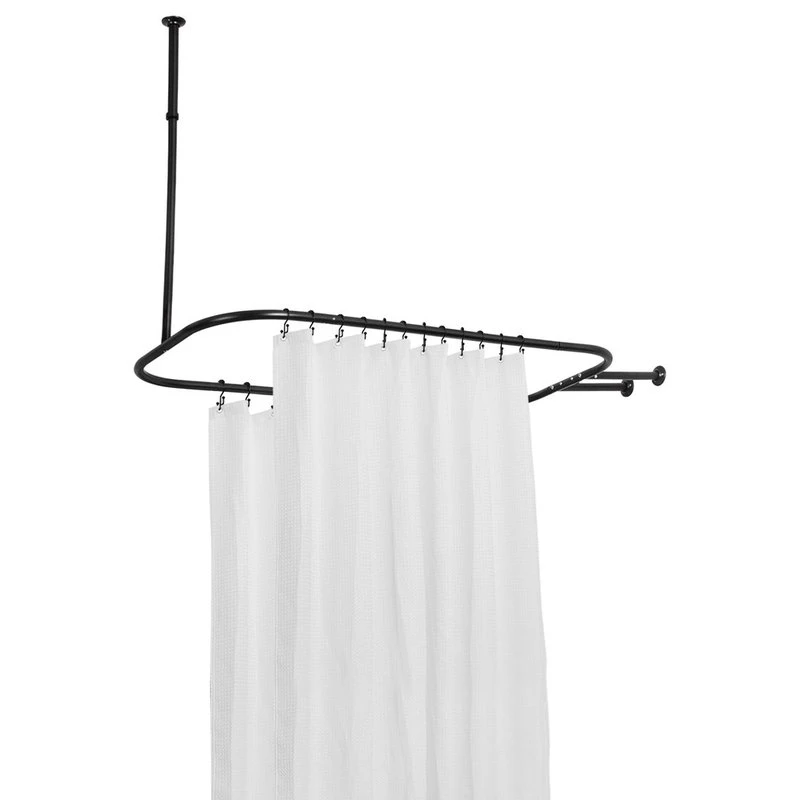 Dillon And Daria's Designs LLC Hoop Shower Rod For Clawfoot Tub, Black 4 Dillon And Daria's Designs LLC Hoop Shower Rod For Clawfoot Tub, Black - Image 2