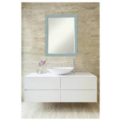 Amanti Art Sky Blue Rustic Beveled Wood Bathroom Wall Mirror - 20.25 X 26.25 In. 11 Amanti Art Sky Blue Rustic Beveled Wood Bathroom Wall Mirror - 20.25 X 26.25 In. -Laural Home Shop afc126b20a54f7cc 6644 w800 h800 b1 p0