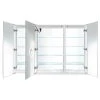 Krugg Reflections USA 66x42 Recessed/Surface Mount Medicine Cabinet 12 Shelves, LED, Left-Left-Right H