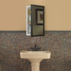 Rangaire Hampton Lock 15 3/4"x25 1/2" Recess Mount Oil Rubbed Bronze Medicine Cabinet -Laural Home Shop b021cc5805ae699c 1976 w800 h800 b0 p0