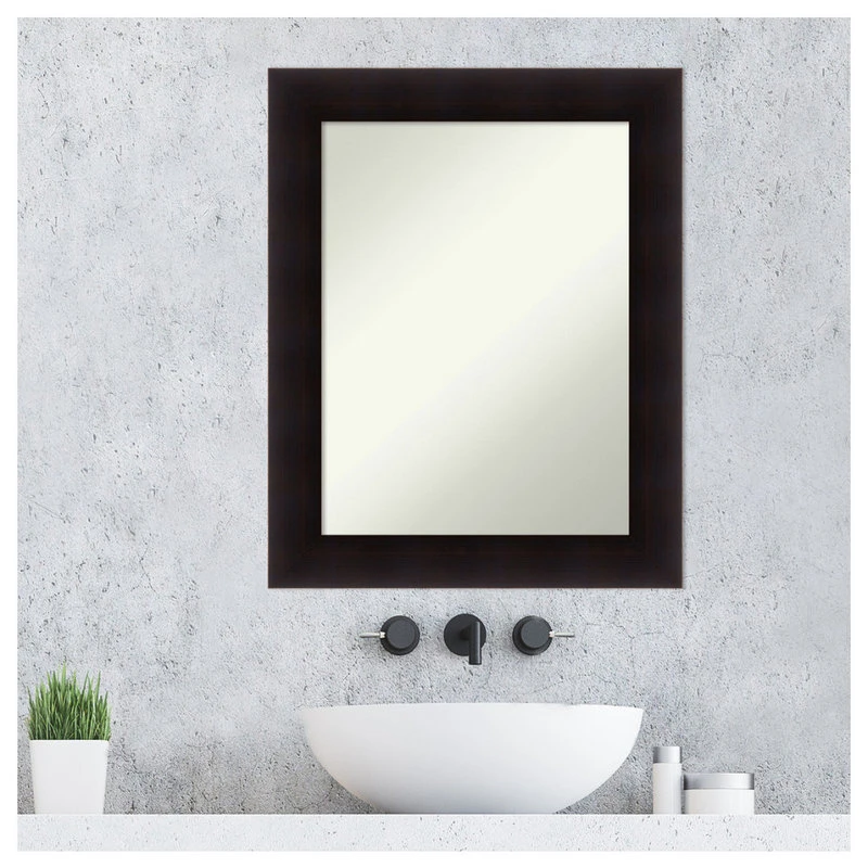 Amanti Art Portico Espresso Non-Beveled Wood Bathroom Wall Mirror - 23.5 X 29.5 In. 7 Amanti Art Portico Espresso Non-Beveled Wood Bathroom Wall Mirror - 23.5 X 29.5 In. - Image 5