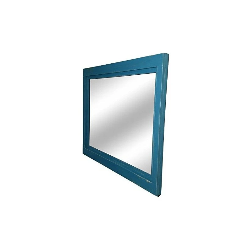 Renewed Decor And Storage Coral Blue Farmhouse Style Vanity Mirror, 42"x30" 6 Renewed Decor And Storage Coral Blue Farmhouse Style Vanity Mirror, 42"x30" - Image 4