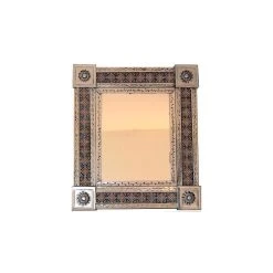 Fine Crafts & Imports Silver Dolores Tile Talavera Tin Mirror