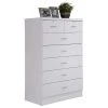 Imtinanz White Chest Of Drawers With Locks