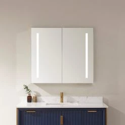 Vinnova 36" Rectangle Frameless Lighted Medicine Cabinet Wall Mounted Mirror