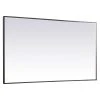 Elegant Furniture & Lighting Modern Black Led Mirror