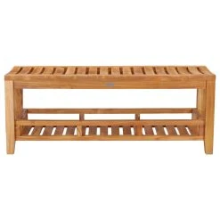 Chic Teak Inc. Teak Wood Bahama Shower Stool And Patio Bench, 47" -Laural Home Shop b1f16ac40f7f45b4 3167 w800 h800 b1 p0