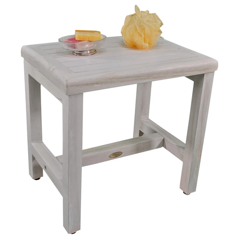 DecoTeak CoastalVogue Eleganto 18" Wide ShowerBench ED1199, White 5 DecoTeak CoastalVogue Eleganto 18" Wide ShowerBench ED1199, White - Image 3