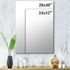 Designart Purple Bloom 2 Traditional Frameless Oval Or Round Bathroom Mirror, 24 13 Designart Purple Bloom 2 Traditional Frameless Oval Or Round Bathroom Mirror, 24 -Laural Home Shop b331f0f60334d048 8623 w800 h800 b0 p0