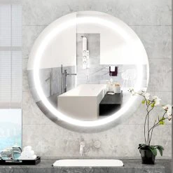 Vanity Art LLC Vanity Art LED Lighted Round Bathroom Mirror Sensor Switch -Laural Home Shop b3a1f9960dc1345a 3464 w800 h800 b0 p0