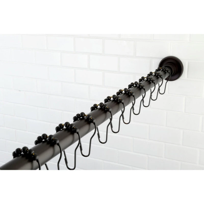 Kingston Brass Kingston 72" Adj Stainless Steel Shower Curtain Rod W/Rings, Oil Rubbed Bronze 5 Kingston Brass Kingston 72" Adj Stainless Steel Shower Curtain Rod W/Rings, Oil Rubbed Bronze - Image 3