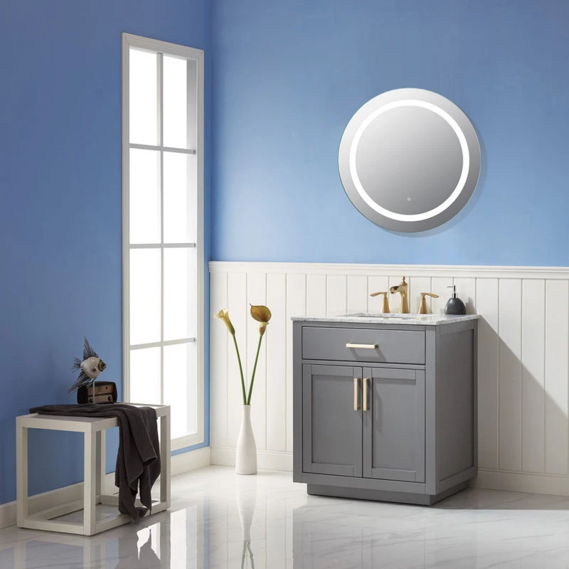 Altair Padova 32" Round Frameless Modern LED Bathroom Vanity Mirror 5 Altair Padova 32" Round Frameless Modern LED Bathroom Vanity Mirror - Image 3