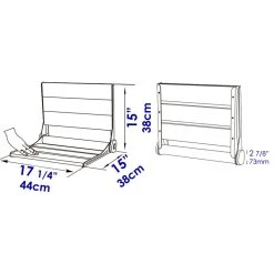 Alfi Trade 17" Folding Teak Wood Shower Seat Bench With Backrest -Laural Home Shop b42176be0f203c00 5664 w800 h800 b1 p0