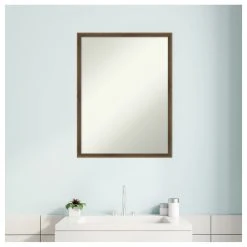 Amanti Art Lucie Light Bronze Non-Beveled Wood Bathroom Wall Mirror - 19 X 25 In. -Laural Home Shop b4e155fe02bddde3 6149 w800 h800 b1 p0
