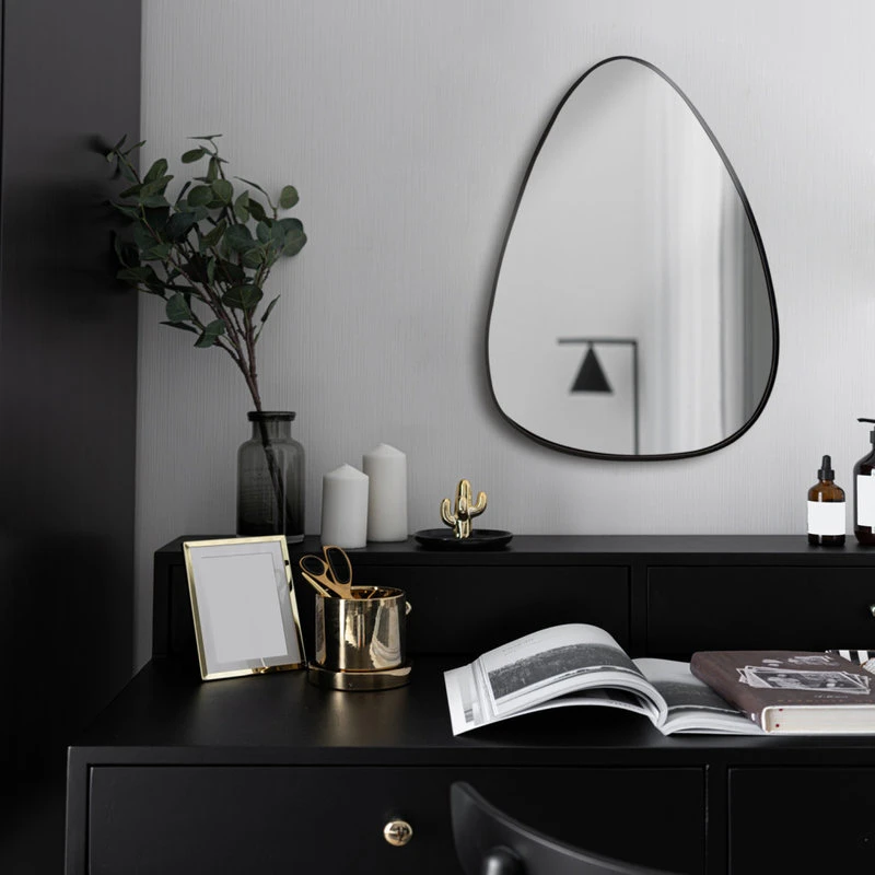 Mirrorize Canada 19"x27" Black Asymmetrical/Irregular Wall Mirror 4 Mirrorize Canada 19"x27" Black Asymmetrical/Irregular Wall Mirror - Image 2
