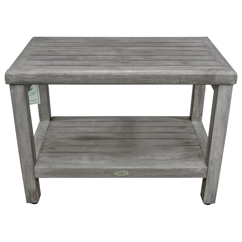 DecoTeak CoastalVogue Eleganto 24" Wide ShowerBench GR115, Gray 4 DecoTeak CoastalVogue Eleganto 24" Wide ShowerBench GR115, Gray - Image 2