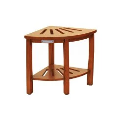 Oceanstar Design Corner Spa Shower Bench Seat With Storage Shelf